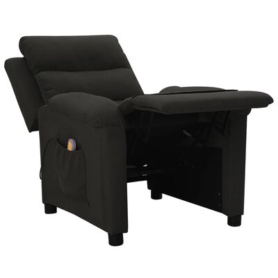 vidaXL masāžas krēsls, melns audums