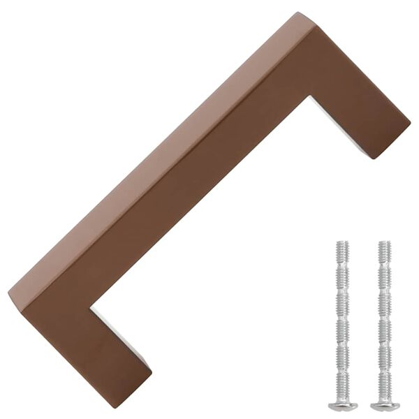 vidaXL skapja rokturi, 10 gab., bronzas, 96 mm, nerūsējo&scaron;ais tērauds