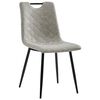 vidaXL virtuves krēsli, 4 gab., gai&scaron;i pelēka mākslīgā āda