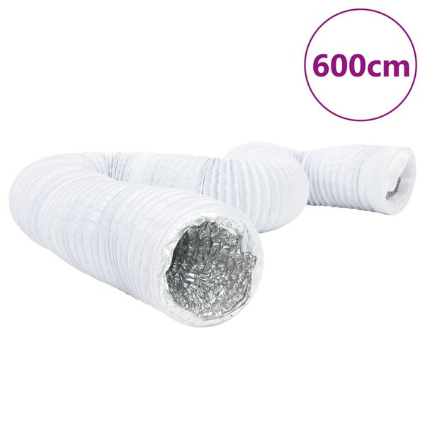 vidaXL ventilācijas kanāls, alumīnijs, 6 m, &Oslash;12,5 cm, PVC