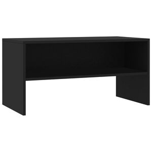 vidaXL TV skapītis, 80x40x40 cm, melns, inženierijas koks