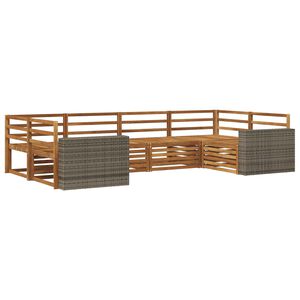 vidaXL Āra dīvānu komplekts 6 pcs Dabiska