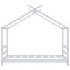 vidaXL bērnu gultas rāmis, balts, priedes masīvkoks, 70x140 cm