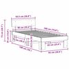 vidaXL Gultas rāmis Vaks brūns 90 x 190 cm Ciets priedes koks