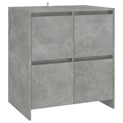 vidaXL kumodes, 2 gab., betona pelēkas, 70x41x75 cm, skaidu plāksne
