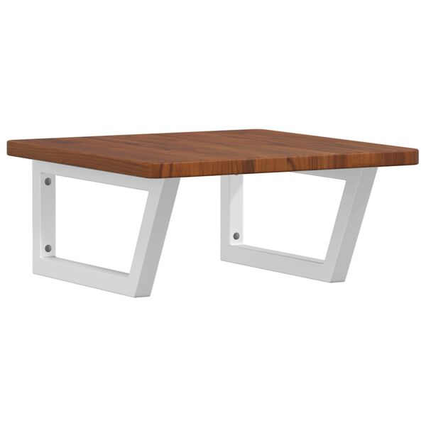 vidaXL izlietnes plaukts, stiprināms pie sienas, tērauds, ozola koks