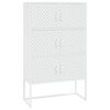 vidaXL augstais skapītis, balts, 80x35x135 cm, tērauds