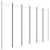 vidaXL 6 paneļu istabas aizslietnis, balts, 300x200 cm, audums
