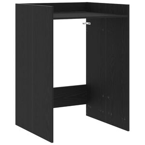 vidaXL Veļas ma&scaron;īnas skapis Melns ozolkoks 67,5 x 62 x 97 cm