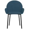 vidaXL virtuves krēsli, 2 gab., zils samts