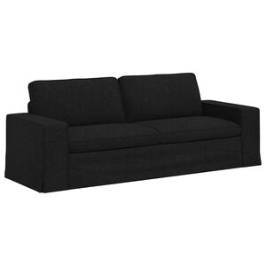 vidaXL Dīvāns Melna 222 x 80 x 82 cm audums