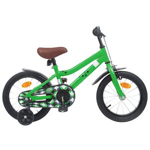 vidaXL Bērnu Velosipēds 12 Collas no 2-4 gadiem Zaļa