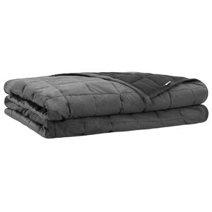 vidaXL Svars sega Antracīta 230 x 220 cm 11 kg 100% Kokvilna 205T