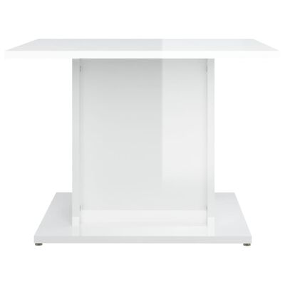vidaXL kafijas galdiņš, spīdīgi balts, 55,5x55,5x40 cm, skaidu plāksne