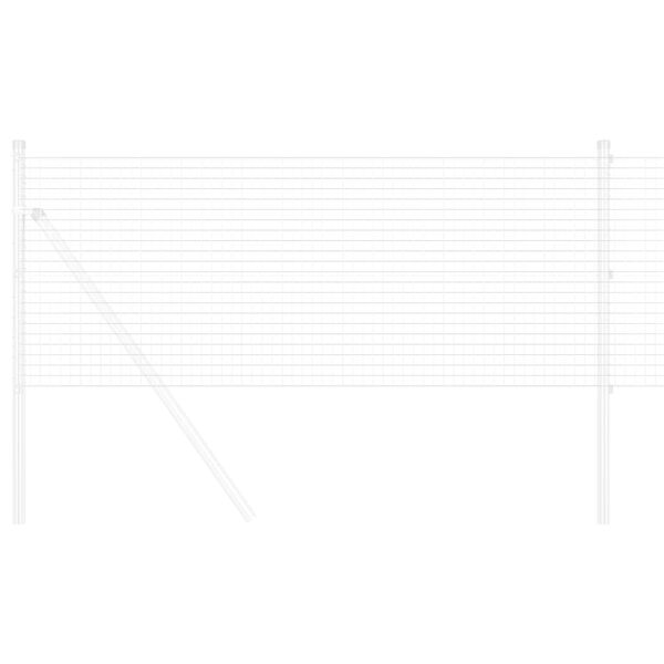 vidaXL Metinātās stieples žogs Sudraba 0.5 x 100 m