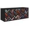 vidaXL Sienā montējams TV skapis OMMEN 102 x 33 x 40 cm Melns ozols