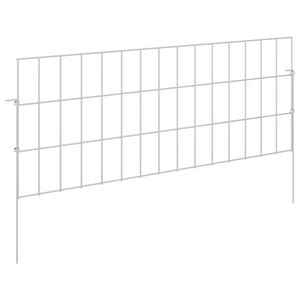 vidaXL Dārza žogs ar mietiņiem 48 gab. 75 x 30 cm Cinkota tērauda