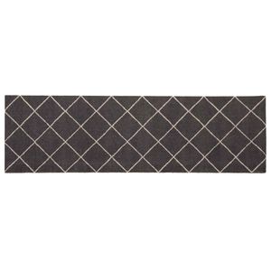 vidaXL Virtuves paklājs Antracīta rūtainais 150 x 45 cm 100% poliamīds