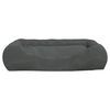 vidaXL suņu gulta ar spilveniem, tum&scaron;i pelēka, 75x58x18 cm, audums