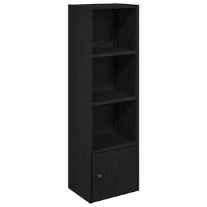 vidaXL Grāmatu skapis Melns ozols 31x24x102 cm Engineered Wood