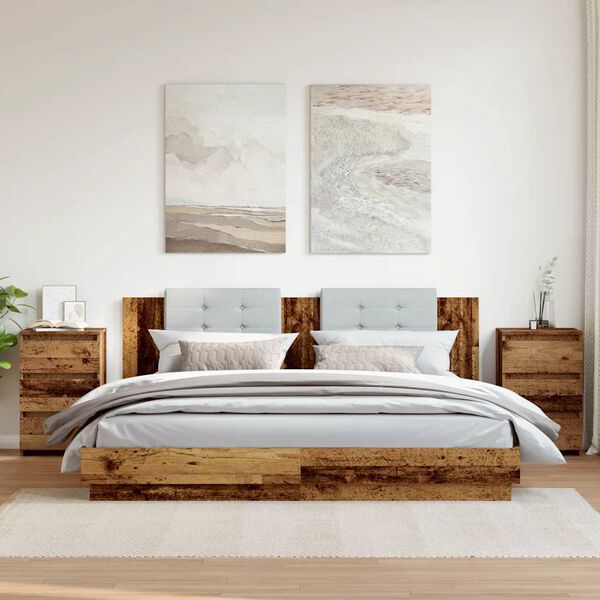 vidaXL naktsskapī&scaron;i, 2 gab., veca koka, 40x35x62,5cm inženierijas koks