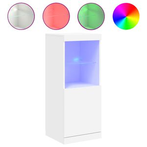 vidaXL kumode ar LED lampiņām, balta, 41x37x100 cm