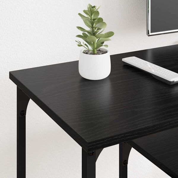 vidaXL Televizora skapī&scaron;a Melns ozolkoks 102 x 35 x 45,5 cm