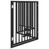 vidaXL suņu vārti ar durvīm, salokāmi, 4 paneļi, 320 cm, papeles koks