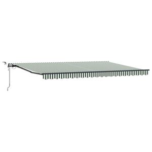vidaXL Pārsega audums Zaļ&scaron; un balts 500 &times; 300 cm Poliesters