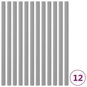 vidaXL batuta stieņu putu apvalki, 12 gab., 92,5 cm, pelēki