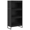 vidaXL Grāmatplaukts 60 x 30 x 121 cm Inženierijas koks Melns ozolkoks