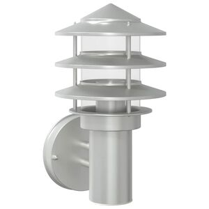 vidaXL āra sienas lampa, sudrabaina, nerūsējo&scaron;s tērauds