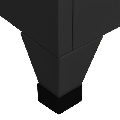 vidaXL ģērbtuves skapis, melns, 38x40x180 cm, tērauds