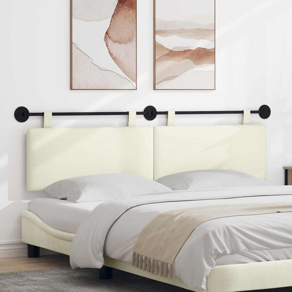 vidaXL Karājo&scaron;s galvgalis Krēmkrāsa 170 x 55 x 5 cm Korduroja audums