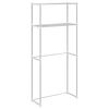 vidaXL Veļas ma&scaron;īnas plaukts Balts 70 x 27 x 136 cm Alumīnijs