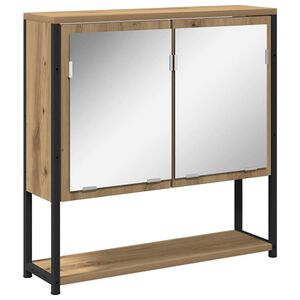 vidaXL Spoguļu skapis Artisānā ozols 60 x 16 x 60 cm Inženierijas koks
