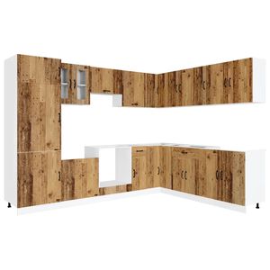 vidaXL 14-daļīgs virtuves skapītis komplekts, Kalmar, veca koka