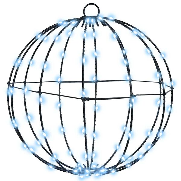 vidaXL Bumba su 96 LED Vēsi balta 30 cm Metāla