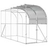 vidaXL Vistu būris pie sienas Sudraba 400 x 150 x 215 cm