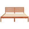 vidaXL Gultas rāmis Vaks brūns 160 x 210 cm Ciets priedes koks