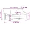 vidaXL trīsvietīgs dīvāns ar spilveniem, brūns, 210 cm, audums