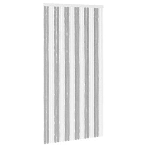 vidaXL Kukaiņu aizkars no &scaron;enila Pelēka un balta 100 x 200 cm 100% PP