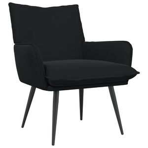 vidaXL Atpūtas krēsls Melns Samts