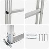 vidaXL 3-soļu piestātnes kāpne Sudraba 45 x 11,5 x 134 cm Alumīnijs