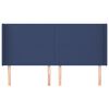 vidaXL galvgalis ar malām, 163x16x118/128 cm, zils audums