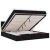 vidaXL Osmaņu gulta ar matraci & LEDs, melns, 180x200cm, audums