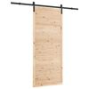 vidaXL Slīdo&scaron;ās durvis Dabiska 100 x 208 cm Priedes masīvkoks