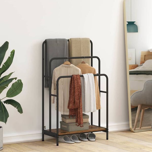 vidaXL Auduma statīvs Vecs koks 60 x 30 x 100,5 cm Inženierijas koks