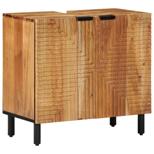 vidaXL Vannas istabas mēbeļu komplekts 4 pcs Brūna akācijas masīvkoks