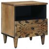 vidaXL Gultas skapis Brūna 40 x 33 x 46 cm Cieta mango koksne